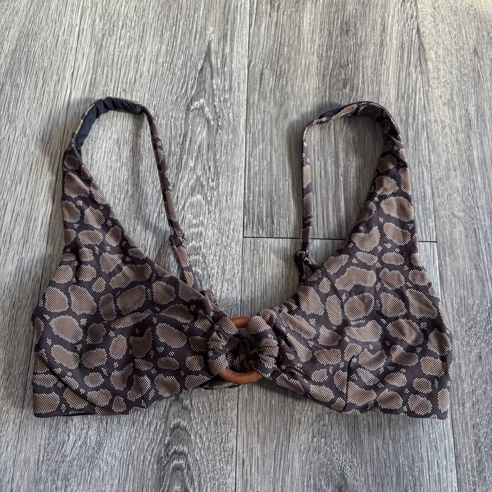 Onia Patterned Brown Swim with Adjustable Straps Size S
